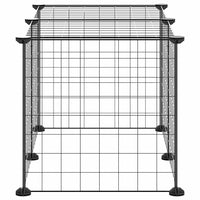 Gabbia per Animali Domestici 8 Pannelli Nero 35x35 cm Acciaio 3114049