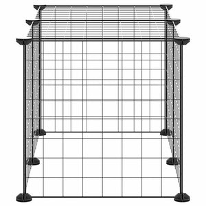 Gabbia per Animali Domestici 8 Pannelli Nero 35x35 cm Acciaio 3114049