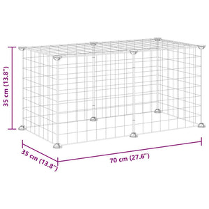 Gabbia per Animali Domestici 8 Pannelli Nero 35x35 cm Acciaio 3114049