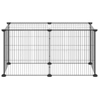 Gabbia per Animali Domestici 8 Pannelli Nero 35x35 cm Acciaio 3114052