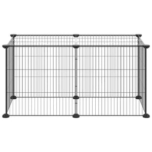 Gabbia per Animali Domestici 8 Pannelli Nero 35x35 cm Acciaio 3114052