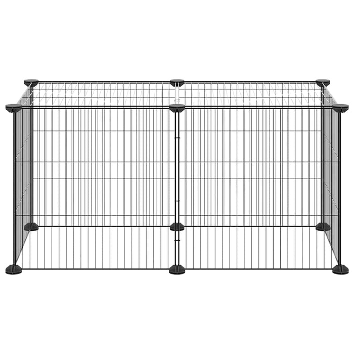 Gabbia per Animali Domestici 8 Pannelli Nero 35x35 cm Acciaio 3114052