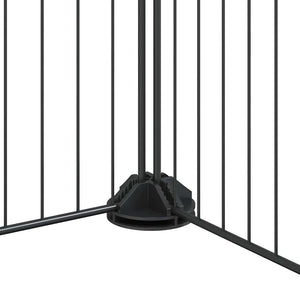 Gabbia per Animali Domestici 8 Pannelli Nero 35x35 cm Acciaio 3114052