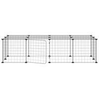 Gabbia per Animali 20 Pannelli con Porta Nera 35x35 cm Acciaio 3114055