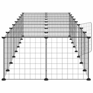 Gabbia per Animali 36 Pannelli con Porta Nera 35x35 cm Acciaio 3114057