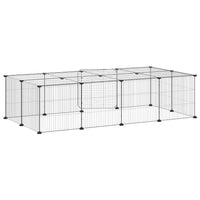 Gabbia per Animali 20 Pannelli con Porta Nera 35x35 cm Acciaio 3114058