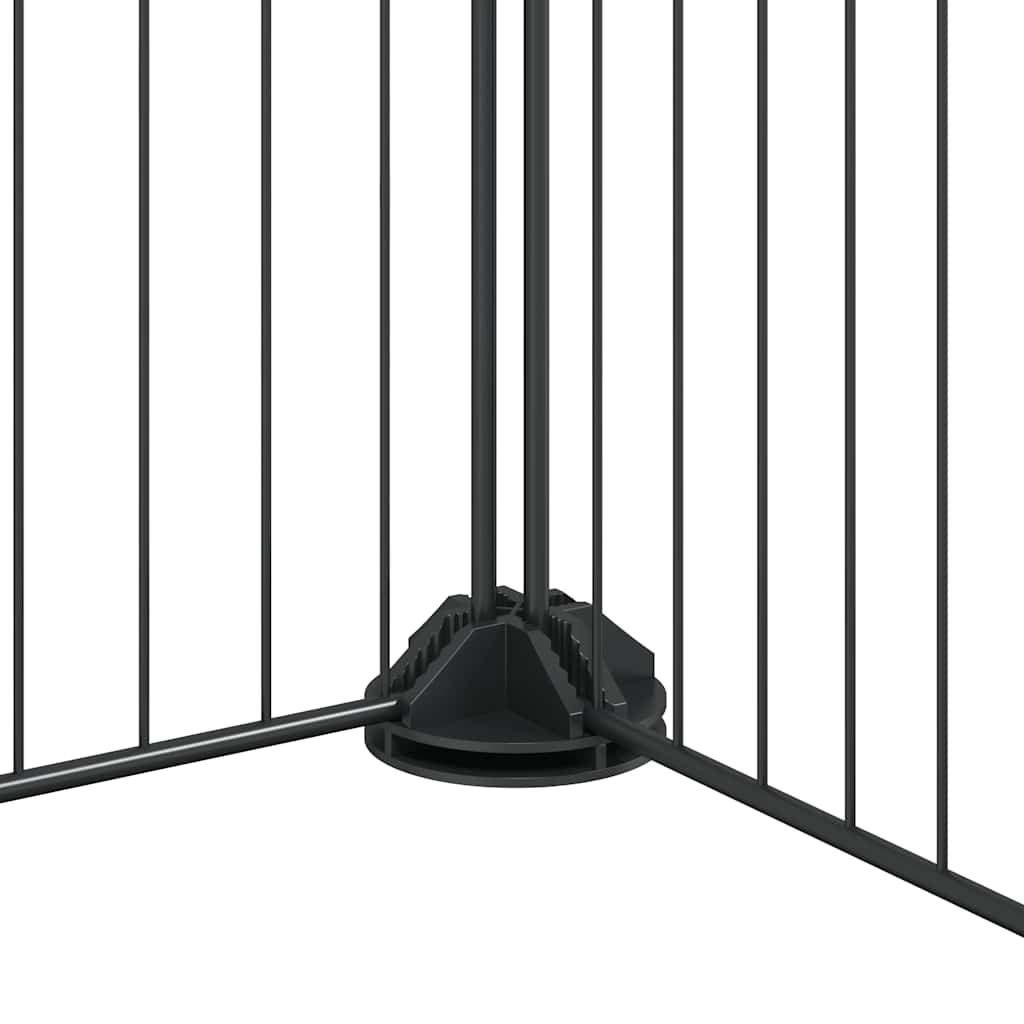 Gabbia per Animali 20 Pannelli con Porta Nera 35x35 cm Acciaio 3114058