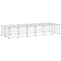 Gabbia per Animali 28 Pannelli con Porta Nero 35x35 cm Acciaio 3114059