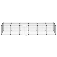 Gabbia per Animali 28 Pannelli con Porta Nero 35x35 cm Acciaio 3114059