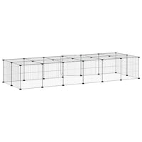 Gabbia per Animali 28 Pannelli con Porta Nero 35x35 cm Acciaio 3114059