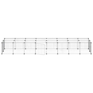 Gabbia per Animali 36 Pannelli con Porta Nera 35x35 cm Acciaio 3114060
