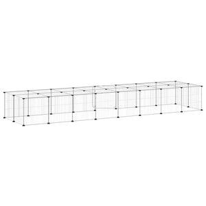 Gabbia per Animali 36 Pannelli con Porta Nera 35x35 cm Acciaio 3114060