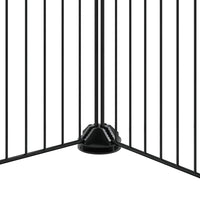 Gabbia per Animali 20 Pannelli con Porta Nera 35x35 cm Acciaio 3114061