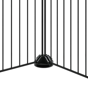 Gabbia per Animali 20 Pannelli con Porta Nera 35x35 cm Acciaio 3114061