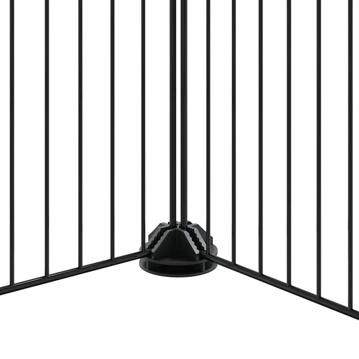 Gabbia per Animali 20 Pannelli con Porta Nera 35x35 cm Acciaio 3114061