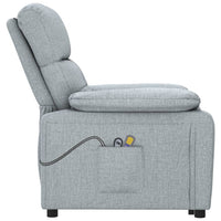 Poltrona Alzapersona Massaggiante Grigio Chiaro Tessuto 3120370