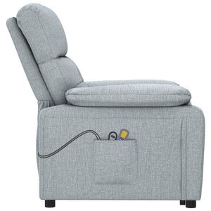 Poltrona Alzapersona Massaggiante Grigio Chiaro Tessuto 3120370