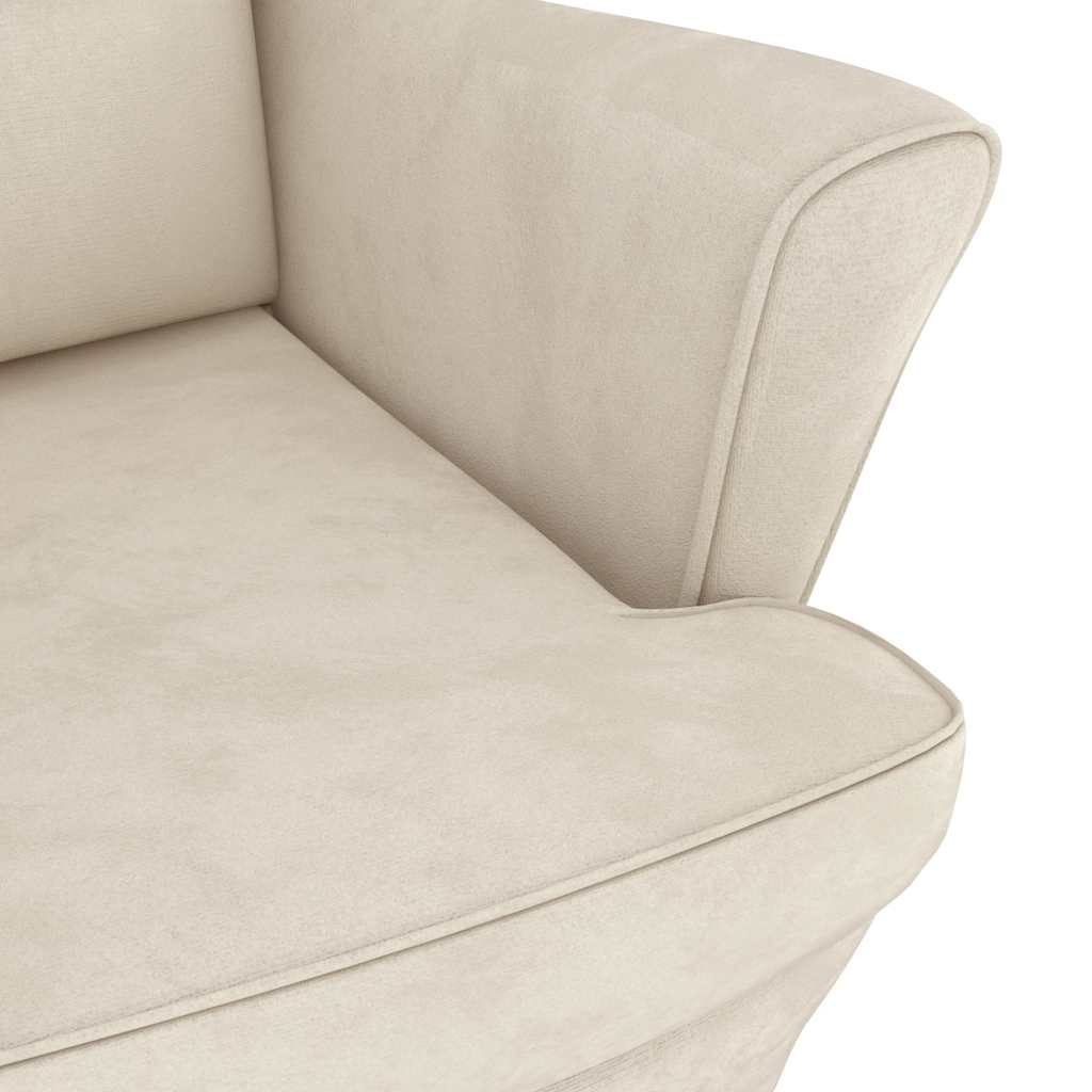 Sedia a dondolo con schienale alto in velluto verde chiaro 3121239