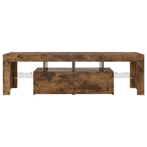 Mobile Porta TV con Luci LED Rovere Fumo 60x38,5x48 cm 822641