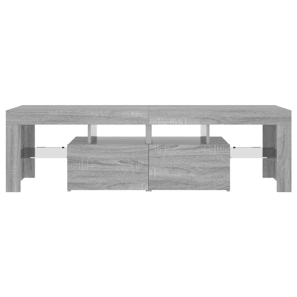 Mobile Porta TV con Luci LED grigio sonoma 140x36,5x40 cm 822642