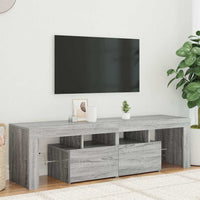 Mobile Porta TV con Luci LED grigio sonoma 140x36,5x40 cm 822642