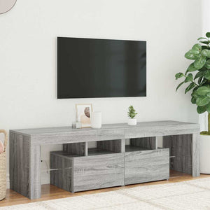 Mobile Porta TV con Luci LED grigio sonoma 140x36,5x40 cm 822642
