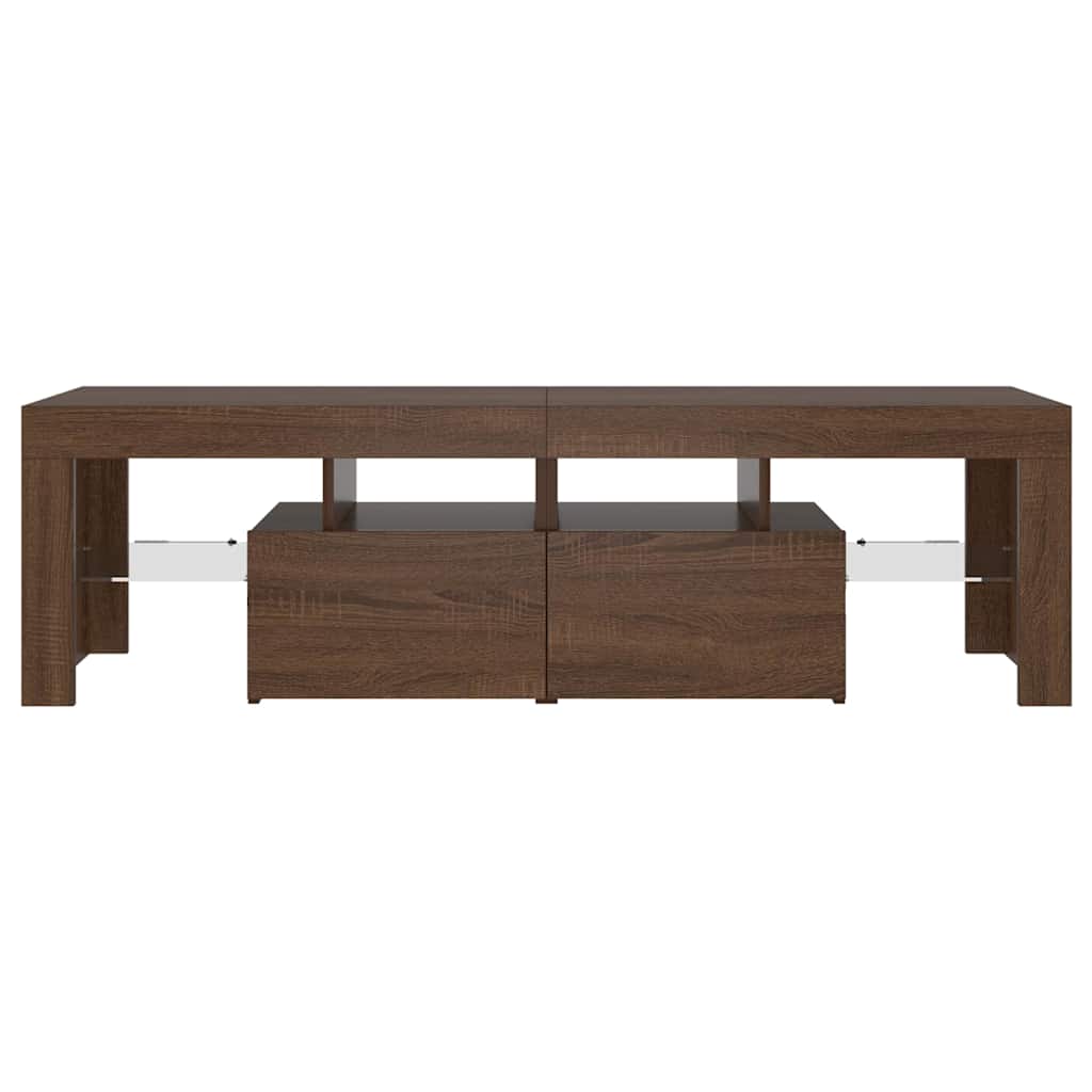 Mobile Porta TV con Luci LED Rovere Marrone 140x36,5x40 cm cod mxl 51733