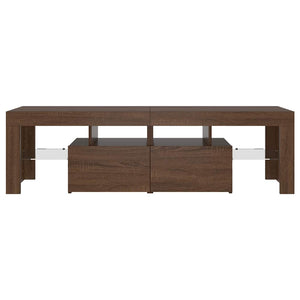 Mobile Porta TV con Luci LED Rovere Marrone 140x36,5x40 cm cod mxl 51733