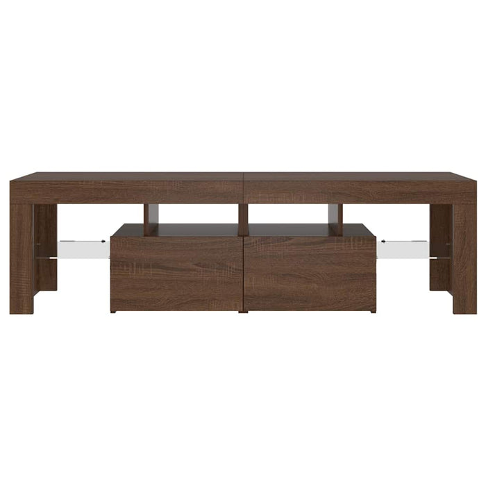 Mobile Porta TV con Luci LED Rovere Marrone 140x36,5x40 cm cod mxl 51733