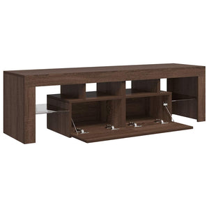 Mobile Porta TV con Luci LED Rovere Marrone 140x36,5x40 cm cod mxl 51733