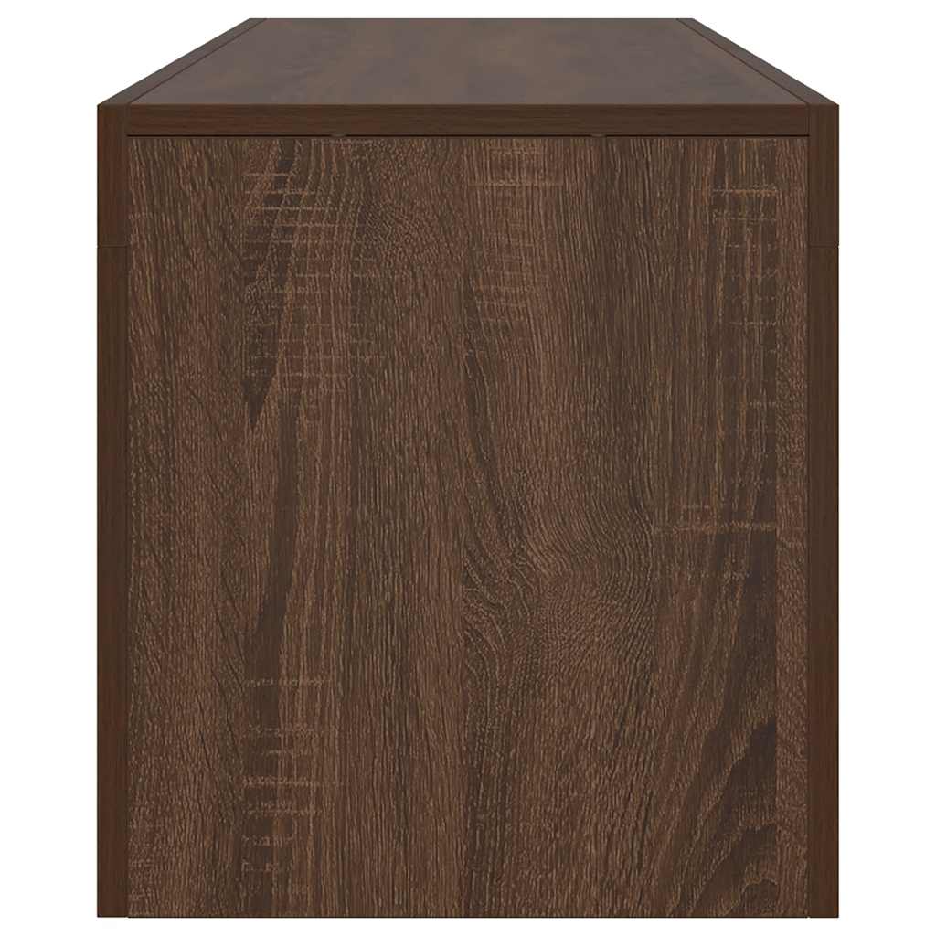 Mobile Porta TV con Luci LED Rovere Marrone 140x36,5x40 cm 822643