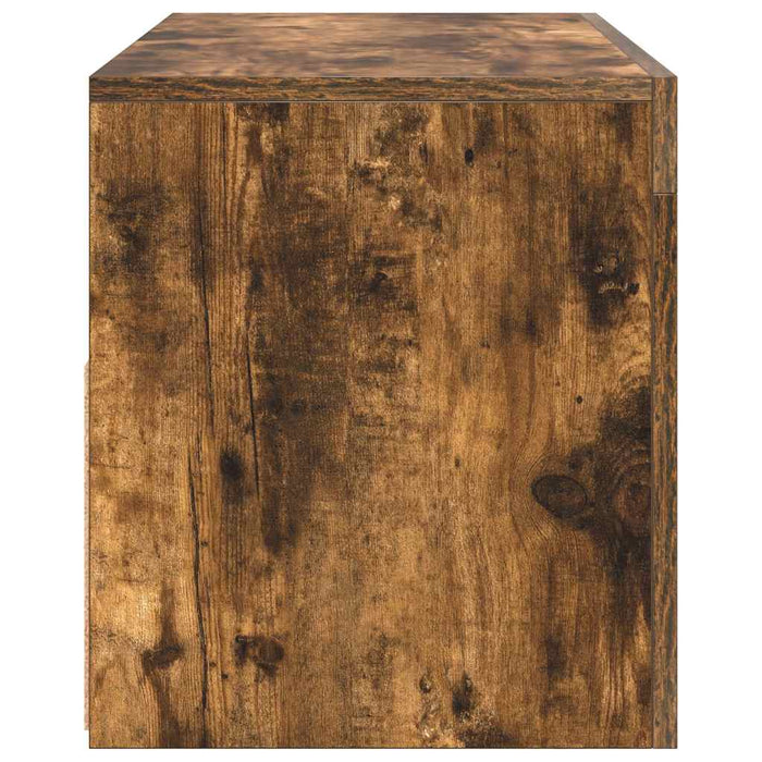 Mobile Porta TV con Luci LED Rovere Fumo 90x35x40 cm 822721