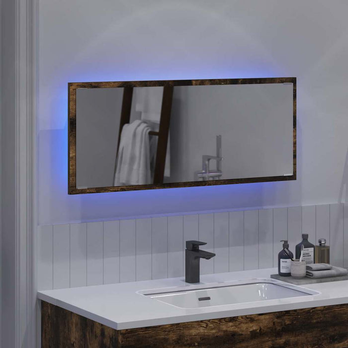 Specchio Rovere fumo 90 x 8.5 x 37 cm Legno multistrato 822817