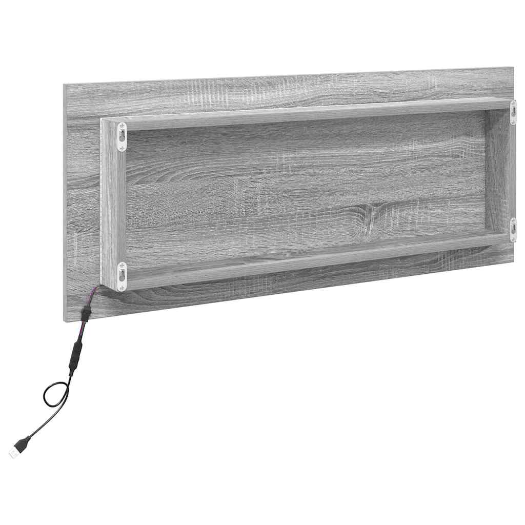 Specchio-Specchio per Bagno Grigio Sonoma 90 x 8,5 x 37 cm Legno multistrato