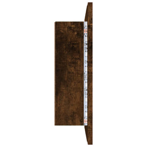 Mobile a Specchio LED Rovere Fumo 60x12x45 cm Legno Multistrato 822841