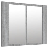 Armadietto a specchio LED 60 x 12 x 45 cm multistrato grigio 02_0006744