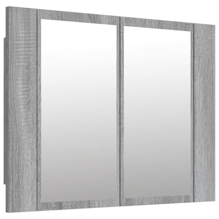 Armadietto a specchio LED 60 x 12 x 45 cm multistrato grigio 02_0006744