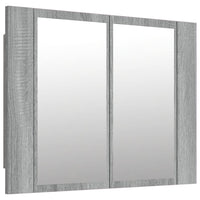 Mobile Specchio LED Grigio Sonoma 60x12x45cm Legno Multistrato 822842