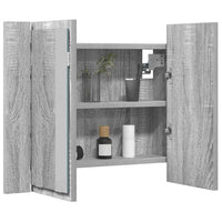 Mobile Specchio LED Grigio Sonoma 60x12x45cm Legno Multistrato cod mxl 73159