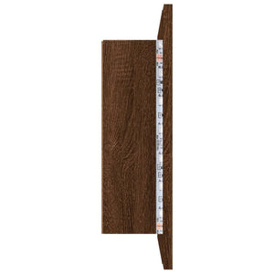 Armadietto a specchio LED 60 x 12 x 45 cm in multistrato marrone 02_0006743