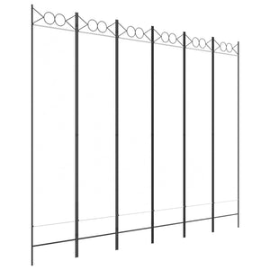 Divisorio a 4 Pannelli Bianco 240x200 cm Tessuto 350158