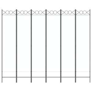 Divisorio a 4 Pannelli Bianco 240x200 cm Tessuto 350158