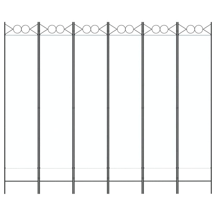 Divisorio a 4 Pannelli Bianco 240x200 cm Tessuto 350158