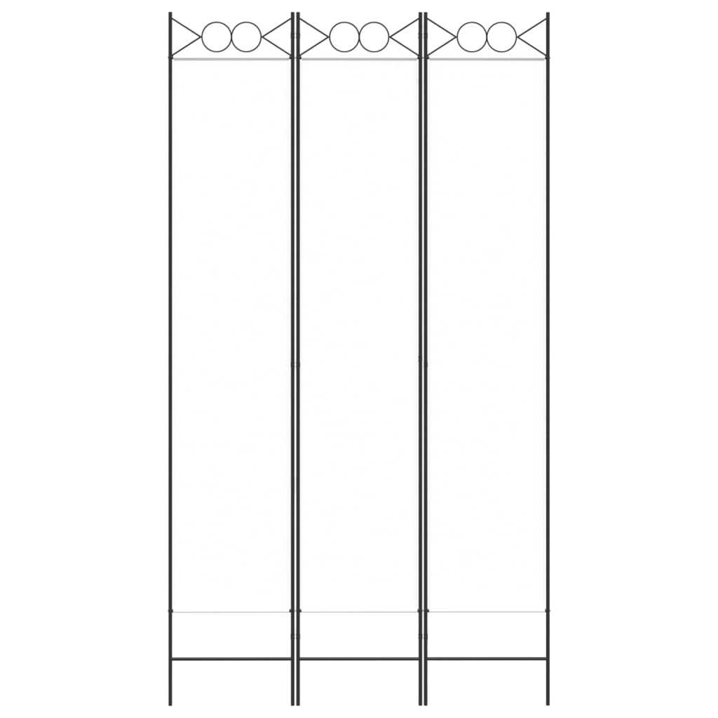 Divisorio a 3 Pannelli bianco 120x220 cm in Tessuto 350162