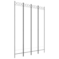 Divisorio a 4 Pannelli Bianco 160x220 cm Tessuto 350166