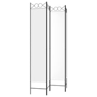 Divisorio a 4 Pannelli Bianco 160x220 cm Tessuto 350166