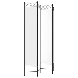 Divisorio a 4 Pannelli Bianco 160x220 cm Tessuto 350166