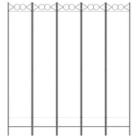 Divisorio a 5 Pannelli Bianco 200x220 cm Tessutocod mxl 70599