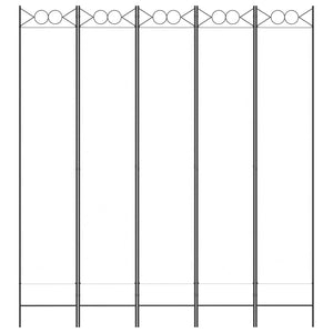 Divisorio a 5 Pannelli Bianco 200x220 cm Tessutocod mxl 70599