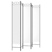 Divisorio a 5 Pannelli Bianco 200x220 cm Tessuto 350170
